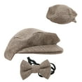 thumbnail image 1 of Sombrero de Caballero Con Gorra Plana, Accesorio de Fotografía Con Pajarita Para Bebés, Adecuado para Niños de 0 A 1 Mes, Moderno y Comodo, 1 of 7