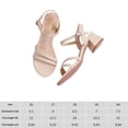 thumbnail image 2 of Sandalias Tacón Sandalias Punta Redonda para Mujer Correas Con Hebilla Una Línea Puntera Abierta Tacones Simples Versátiles Y Gruesos para Mujer (5 Cm Albaricoque 36), 2 of 9