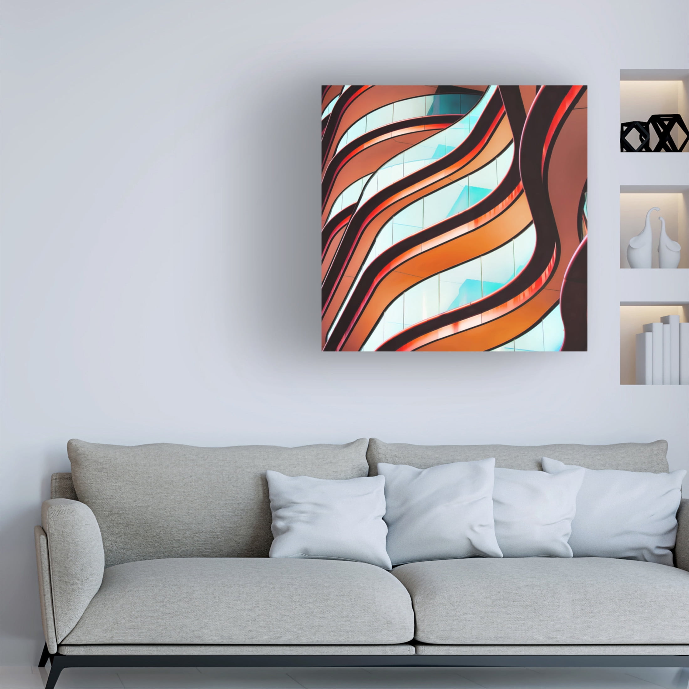 Trademark Fine Art Bruno Flour Concrete Curves Canvas Wall Art