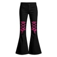 thumbnail image 4 of Glisme Teen Girls Trousers Colorblock Zip Front With Pockets Autumn Loose Fit Girls Flare Leg Pants Size 9-10 Years, 4 of 4