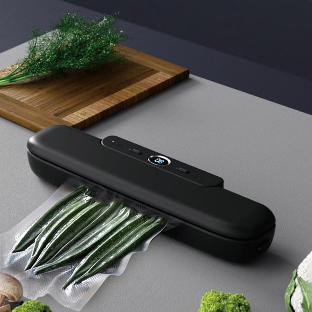 Selladora al vacío para conservación de alimentos, pequeña selladora automática de plástico, embalaje comercial doméstico, conservación de alimentos, sellado fácil, plegable y portátil, con