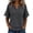 Dark Gray, variant on Womens Linen Tops Short Sleeve V Neck Fringe Retro Shirt Comfy Raw Hem Cute Vintage Peasant Casual Boho Shirts Baggy Lounge Beach Blouses by Comdrip Dark Gray M
