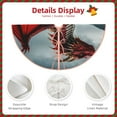 thumbnail image 3 of Daiia Majestic Red Dragon Drawing Merry Christmas Tree Skirt , Xmas Large Lace-up Tree Skirt, Santa Snowflakes Rustic Home Decorations New Year Party Farmhouse Decor-48", 3 of 6