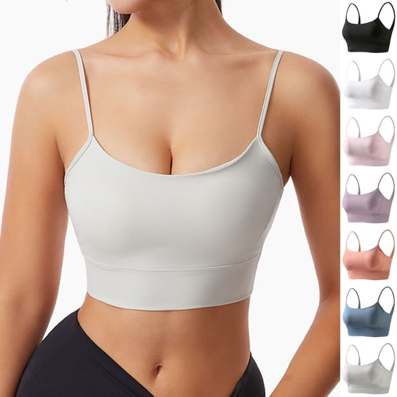 Antinious Womens Solid Wireless Running Support Breathable Yoga Fitness Back Sports Bra
