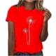 thumbnail image 1 of Camiseta de Manga Corta de Cuello Redondo Impresa para las Mujeres, Casual Diario Y Partido de Moda Superior, 1 of 2