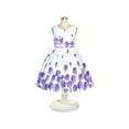 thumbnail image 2 of Robe Fille Violette Tulipe Festival Robe Décontractée Florale 6 Ans, 2 of 7