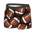 thumbnail image 2 of Naloa Brown Football On Black Print Mens Underwear - Boxers for Men, Classic Briefs for Men, 2 of 9