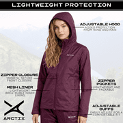 Arctix Women's River Rain Jacket, Plum, X-Large