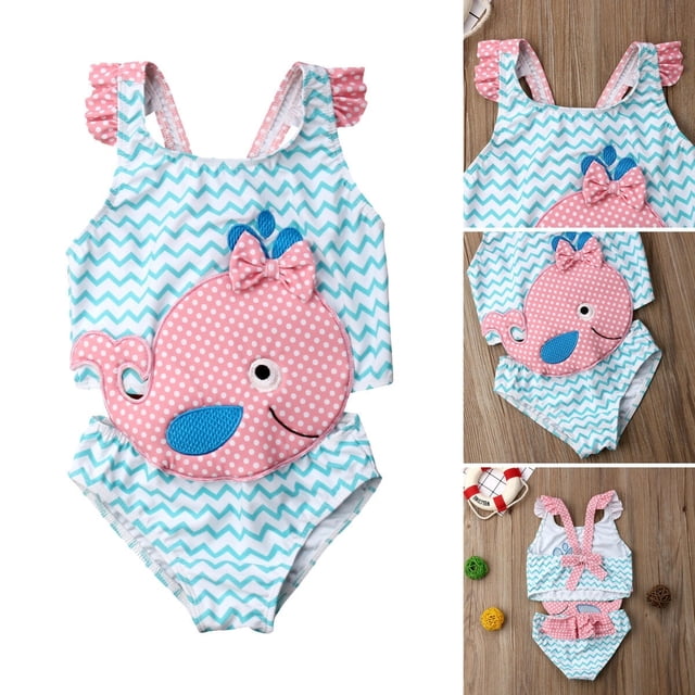 Maillot de Bain une Pièce pour Bébés Filles Goldfish