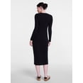 thumbnail image 3 of Scenario Women's Cardigan Midi Dress with Long Sleeves, Sizes XS-XXXL, 3 of 5