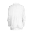 thumbnail image 5 of YMNXA Women's Sweatshirt Long Sleeve V Neck Solid Color Comfortable Breathable Relaxed Fit Top For Casual Daily Wear,White,S, 5 of 5