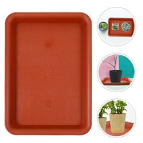 OUNONA 10pcs Plastic Plant Drip Trays for Planters Pots Rectangular Saucer Pans Tray for Garden Indoors Outdoors