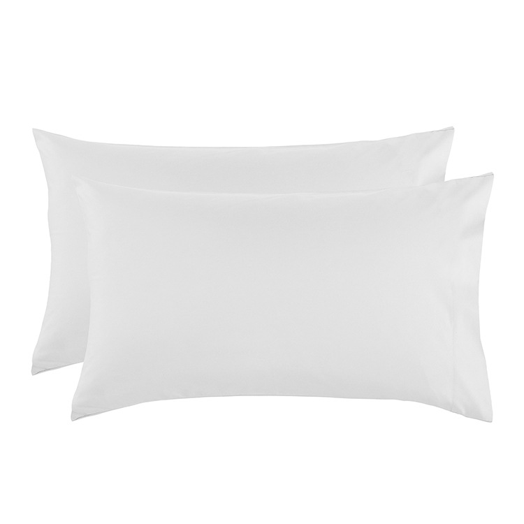 White Pillowcase 51*66cm Set of 2 Pillowcases 51*66cm Square in Brushed Microfiber, Pillow Cover Pillow Cushion with its Flap Closure (without Zipper)