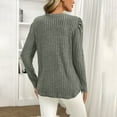 thumbnail image 5 of Womens Long Sleeve Tops Crew Neck Tops Ribbed Knit Green Womens Thermal Tops Warm Tops for Women Work Tops, 5 of 8