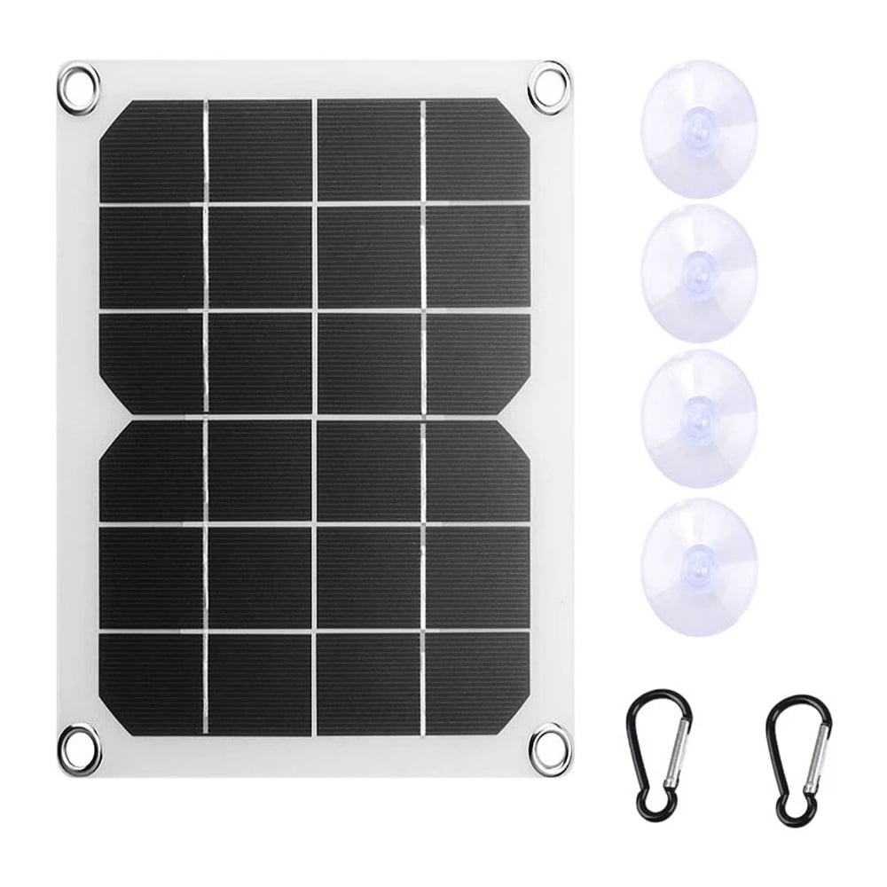 Radirus Solar Powered Fan, Portable Dual-USB Electric Fan with Multifunctional Solar Power Recharger, Ideal for Camping and Power Outages