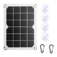 thumbnail image 4 of Ventilador eléctrico Conjunto de ventilador solar portátil de 5 W con doble USB Panel solar Panel solar de silicio monocristalino Recargador de energía solar multifuncional Abanopi Ventilador eléctrico, 4 of 7