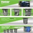 thumbnail image 4 of Toter 64-Gallon Blue Polyethylene Trash Can With Quite Rubber Wheels and Lid, 4 of 8