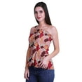 thumbnail image 3 of Moomaya Women Frill Smoked Crop Tank Top Cotton Slub Full Buttoned Closure Top, 3 of 5