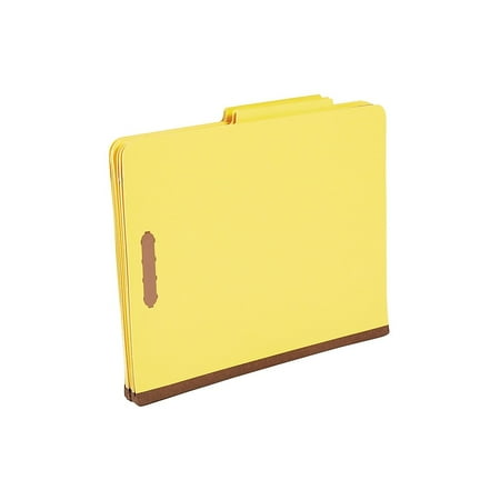 Staples Folders 2/5-Cut Tab Ltr 2 Dividers Bright Yellow 5/PK (98717S) 880379