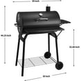 thumbnail image 5 of Charcoal Grills Outdoor BBQ Grill, Barrel Charcoal Grill with Side Table, with Nearly 500 Sq.In. Cooking Grid Area, Outdoor Backyard Camping Picnics, Patio and Parties, Black by DNKMOR, 5 of 8