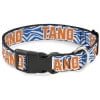 Star Wars Pet Collar, Dog Collar Plastic Buckle, Star Wars The Clone Wars Ahsoka Tano Text White Blue Orange, 7 to 8.5 Inches 0.5 Inch Wide
