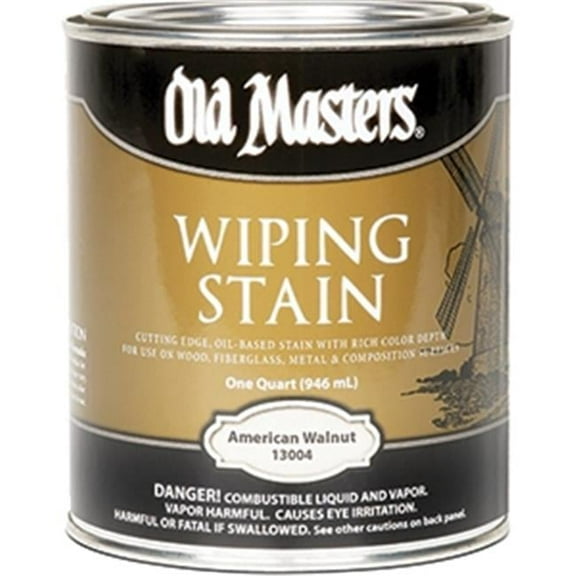 Old Masters 13004 American Walnut Wiping 240 Voc Stain - 1 Quart