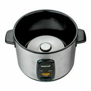 Brentwood 8-Cups Uncooked 16-Cups Cooked Rice Cooker Stainless Steel - Silver, Black