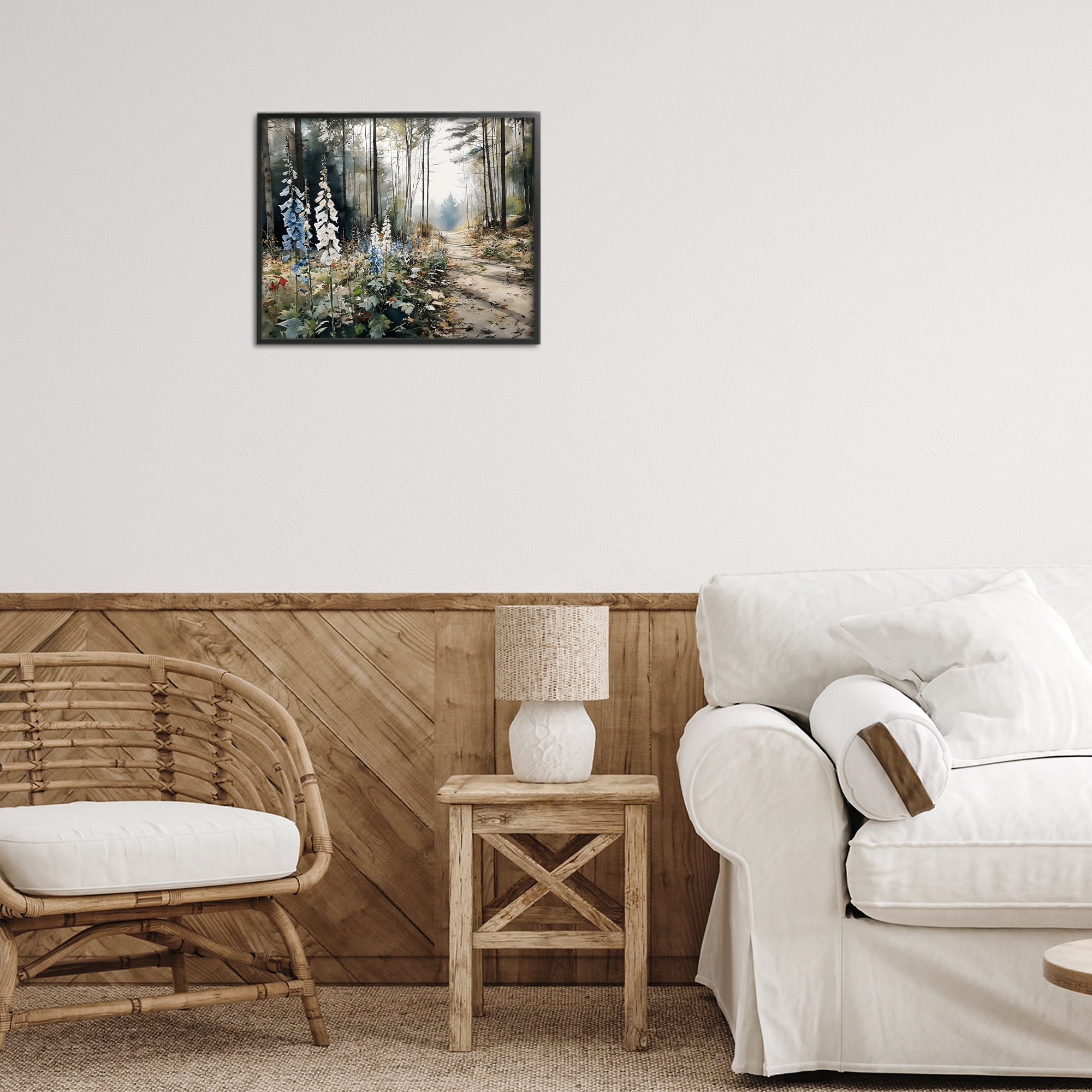 Stupell Industries Foxglove Path Sunlit Woods Black Framed Giclee Art, design by Franklyn Gregory