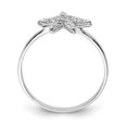 thumbnail image 2 of 925 Sterling Silver Cubic Zirconia Cz Starfish Ring Sea Shell Life, 2 of 7