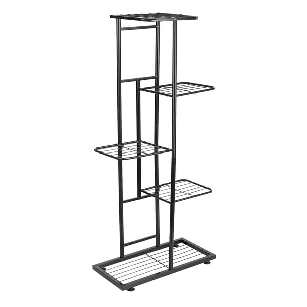 Estante de exhibición de 5 niveles, estante para macetas, soporte para plantas, escalera para macetas, soporte para macetas, estante de almacenamiento resistente para plantas en macetas yeacher natural