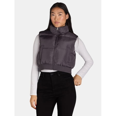 Liv & Lottie Juniors’ Cropped Puffer Vest, Sizes S-XL