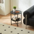 thumbnail image 3 of S-HOME Simple Design Black Side Table, 2-Tier Farmhouse Accent Table As Nightstand Or Plant Stand In Any Room, 3 of 6