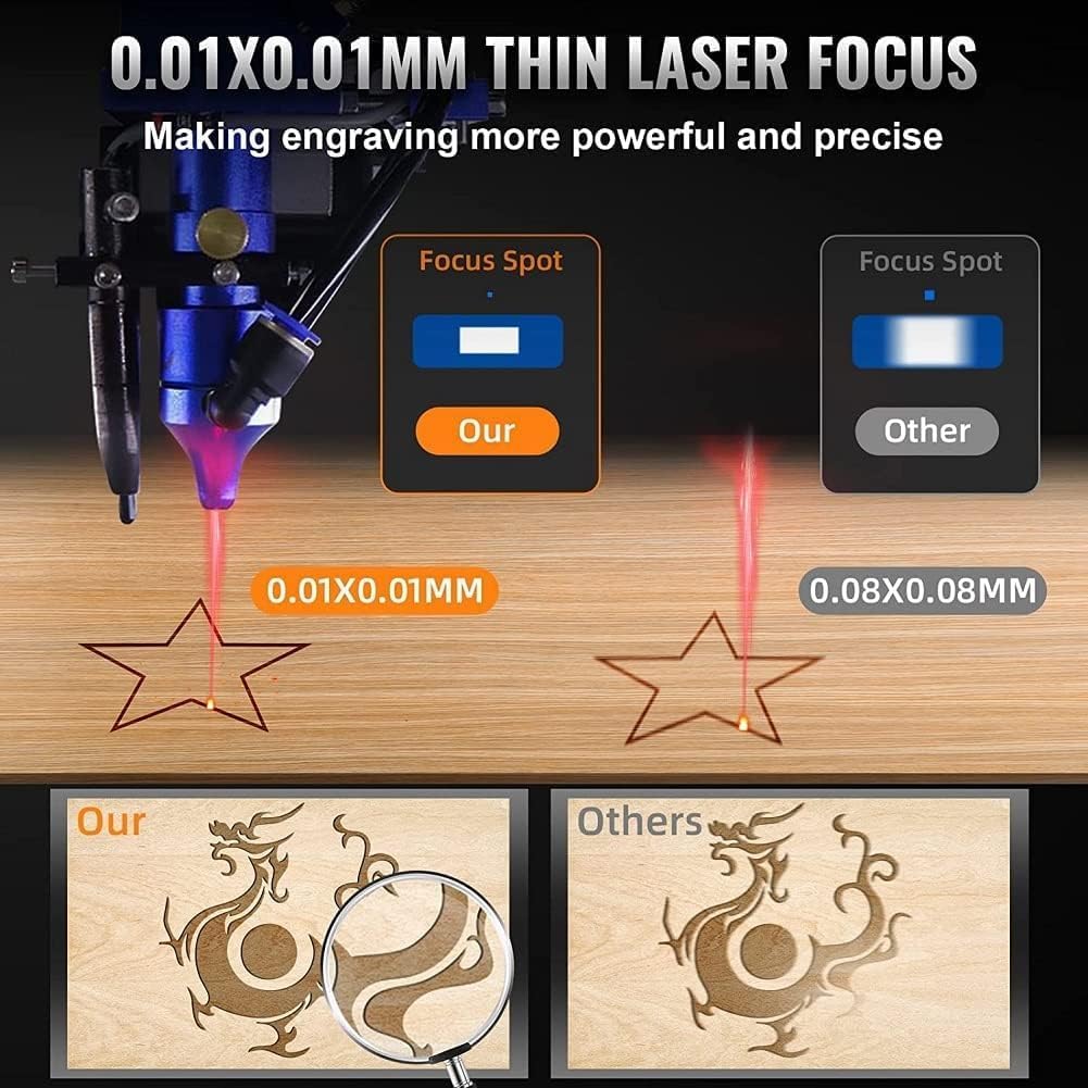 SIHAO 60W CO2 Laser Engraver, Lightburn Compatible 24x16in Laser Engraving Machine with 2 Way Pass Air Assist Digital Control Panel RDWorks for Wood Acrylic Glass More