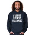 thumbnail image 4 of Future Trophy Husband Engagement Men Big & Tall Graphic Hoodie Brisco Brands 4X, 4 of 6