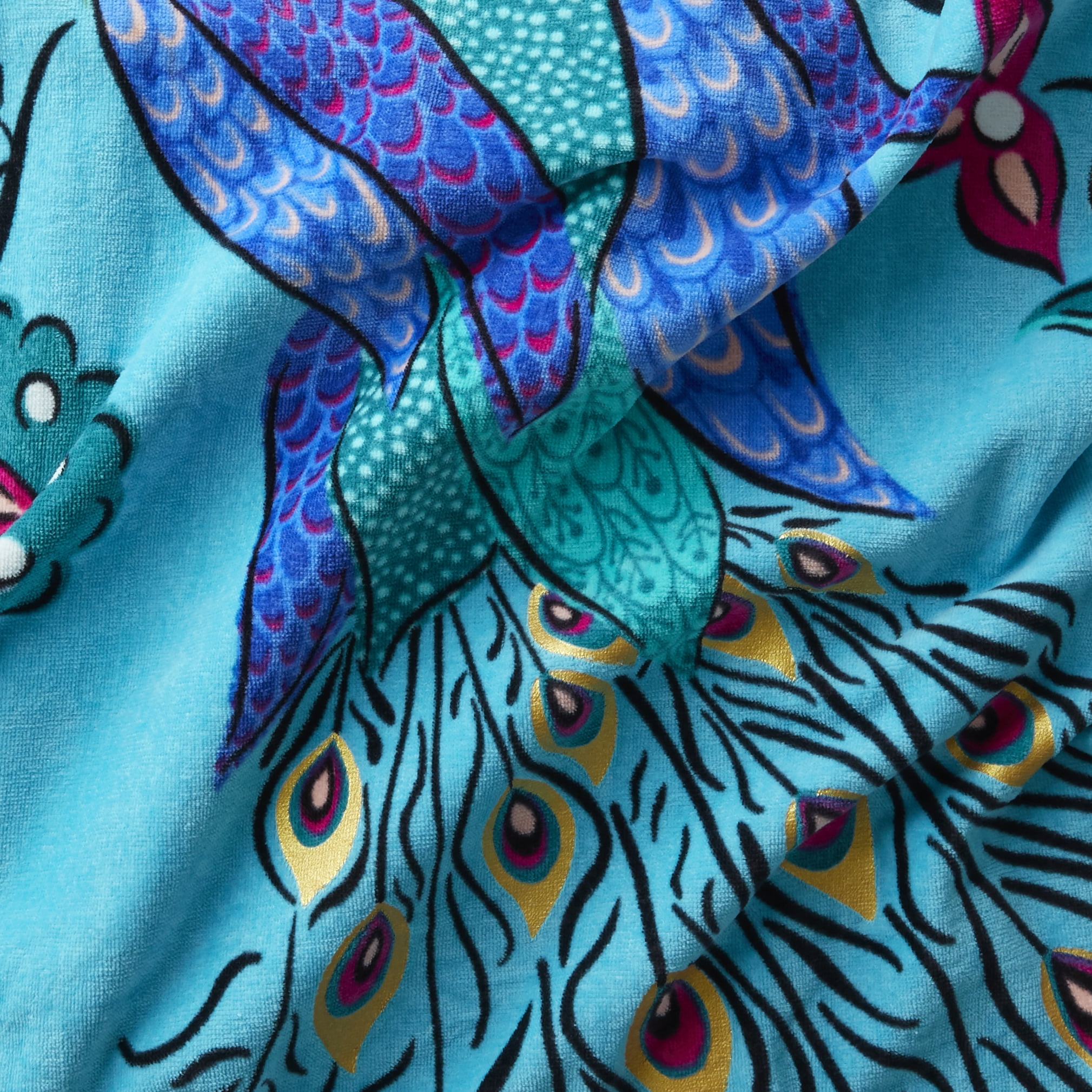 Better Homes Gardens Peacock Pattern Beach Towel Size 72 L x 38 W Walmart
