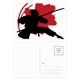 thumbnail image 1 of Japón samurai Sakura silueta Asia Set cumpleaños gracias tarjeta postal correo lado 20pcs, 1 of 3
