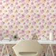 thumbnail image 2 of Ambesonne, Soft Pink Peel & Stick Wallpaper for Home, Flowers Boho Neutral Art, 13"x72", Cream Peach Soft Pink, 2 of 5