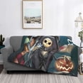 thumbnail image 2 of Goofa The Nightmare Before Christmas Pattern Fleece Throw Blanket for Couch, Soft Checkered Flannel Blanket for Sofa, Warm Cozy Decorative Blanket Fall Decor Gift-40"x30", 2 of 6