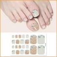 thumbnail image 1 of 22Pcs/Sheet Removable Toe Nail Fake Nail Art Fake Nails French Nails Nail Mani Press Set, 1 of 8