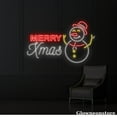 thumbnail image 3 of Glowneon Merry Xmas Neon Sign, Merry Christmas Led Sign, Custom Snowman Neon Light, 3 of 5