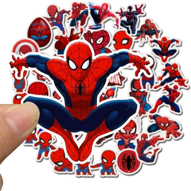35 pièces Spider Man super-héros Marvel autocollants enfants jouet les  Avengers autocollant bombe Spiderman planche à roulettes bagages ordinateur  portable voiture 