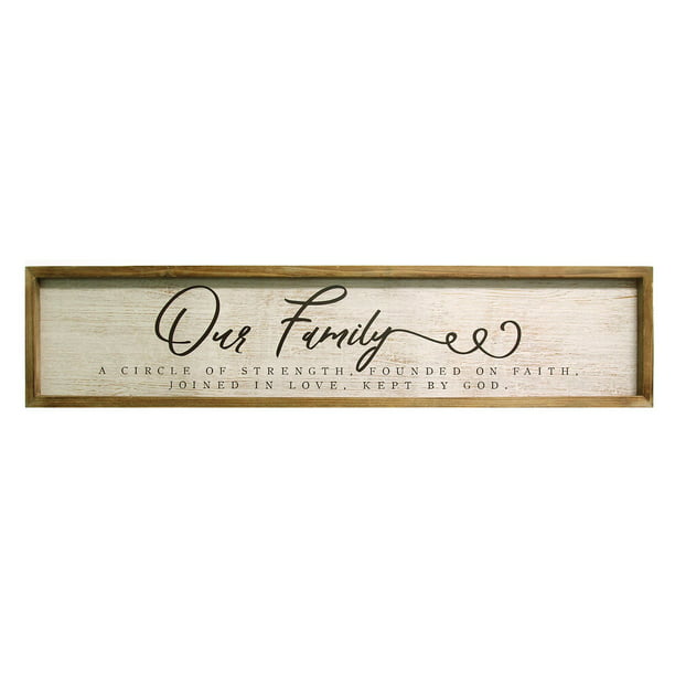 Stratton Home Decor Our Family Rustic Wooden Sign Wall Art Com - Family Sign Wall Art