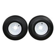 Angle View: Antego Tire and Wheel 18x8.50-8 with 8x7 White Assembly for Golf Cart and Lawn Mower (Set of 2)