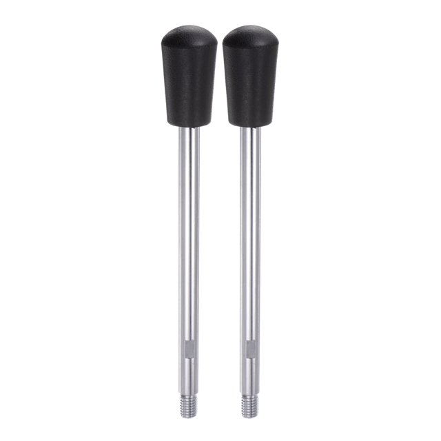 Uxcell 2 Pack M10 Thread 200mm Length Crank Grip Lathe Revolving Clamping Handles Chrome Plated