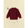 thumbnail image 3 of TheFound Toddler Baby Round Neck Long Sleeve Solid Color Rib Knit Sweaters, 3 of 9