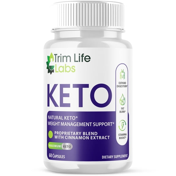 (1 Pack) Trim Life Keto - Pills for Weight Loss - Energy Boosting Supplements for Weight Management - Advanced Ketogenic Ketones - 60 Capsules