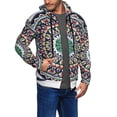 thumbnail image 2 of Kdxio Colorful With Blue Oriental Print Men Hoodies Casual Hoodies for Men with Zip Pockets Full Zip Long Sleeve Sweatshirt Sports Hooded Jacket-3X-Large, 2 of 5
