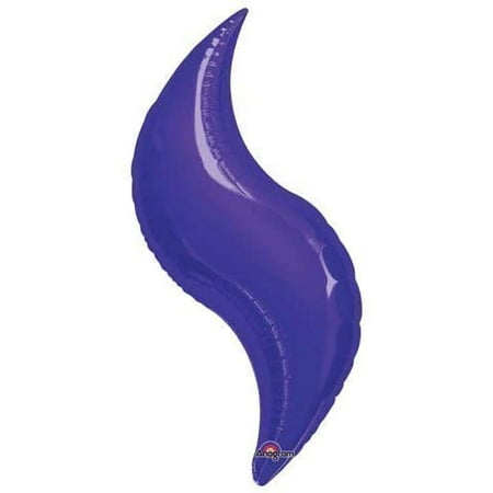 Anagram International 1642399 Curve Flat Foil Balloon, 36", Purple