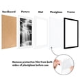 thumbnail image 7 of Americanflat 18x26 Poster Frame with Polished Plexiglass - Set of 5 - Use as 14x22 Frame with Mat or Display 18x26 Photo Without Mat - Galleria Collection - Picture Frames for Wall Display - Black, 7 of 7