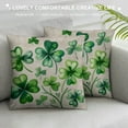 thumbnail image 3 of COMIO St. Patricks Day Pillow Covers Clovers Decorative Throw Pillows Decoration Holiday Party Green Cushion Case for Home Couch Sofa, 3 of 5